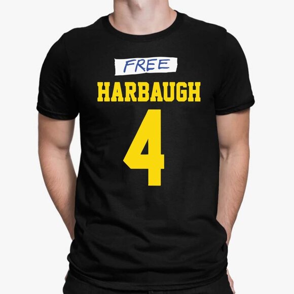 JJ McCarthy Free Harbaugh Football T-Shirt Michigan Wolverines Fan Gift Unise 05 - Picture 1 of 5